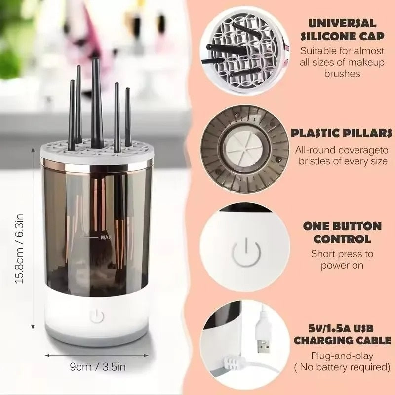 Limpiador Eléctrico de Brochas de Maquillaje con Vibración Sónica